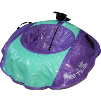 Санки надувные (тюбинг) STELS 110 см тент с камерой, фиолетовый/бирюзовый