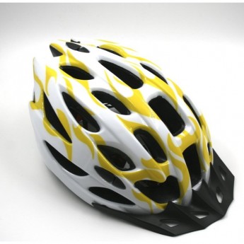 Шлем STELS FSD-HL003 (in-mold). Размер L (54-61 см) жёлто-белый