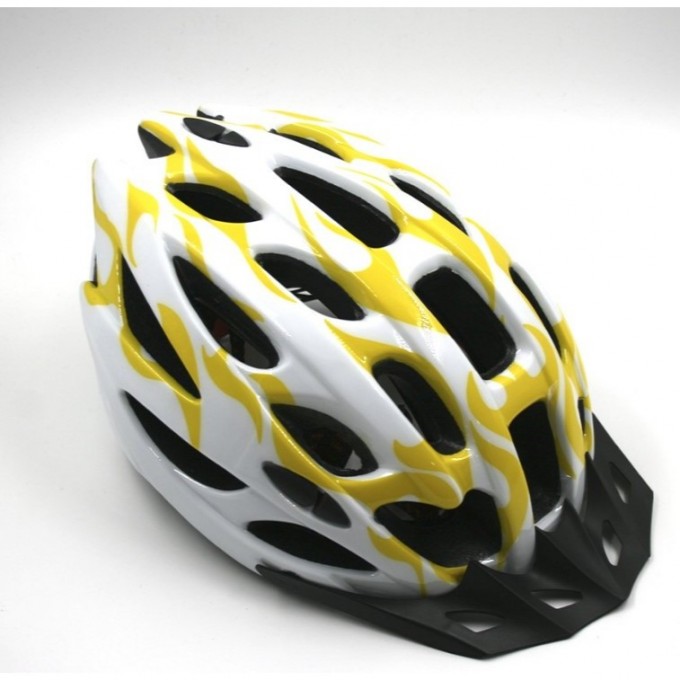 Шлем STELS FSD-HL003 (in-mold). Размер L (54-61 см) жёлто-белый 600307