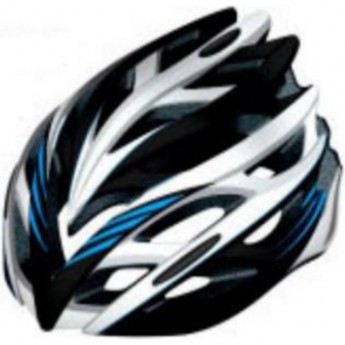 Шлем STELS FSD-HL008 (in-mold). Размер L (54-61 см) сине-чёрно-белый