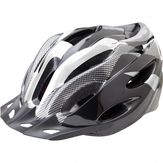 Шлем STELS FSD-HL021 (out-mold). Размер L (58-60 см) чёрно-белый. 600125