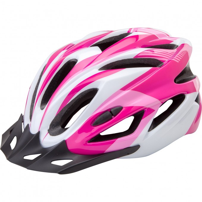 Шлем STELS FSD-HL022 (in-mold). Размер L (58-60 см) бело-розовый 600131