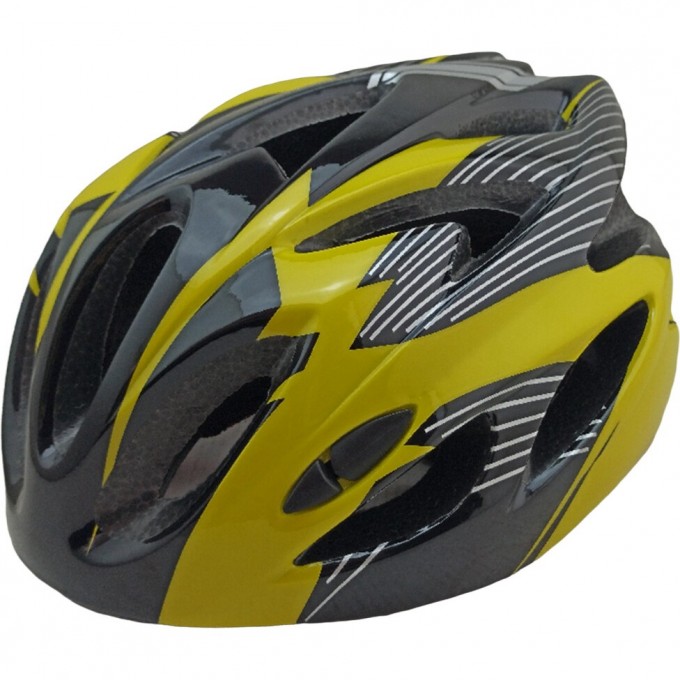 Шлем STELS FSD-HL057 (out-mold). Размер M (52-56 см) жёлто-чёрный 600321
