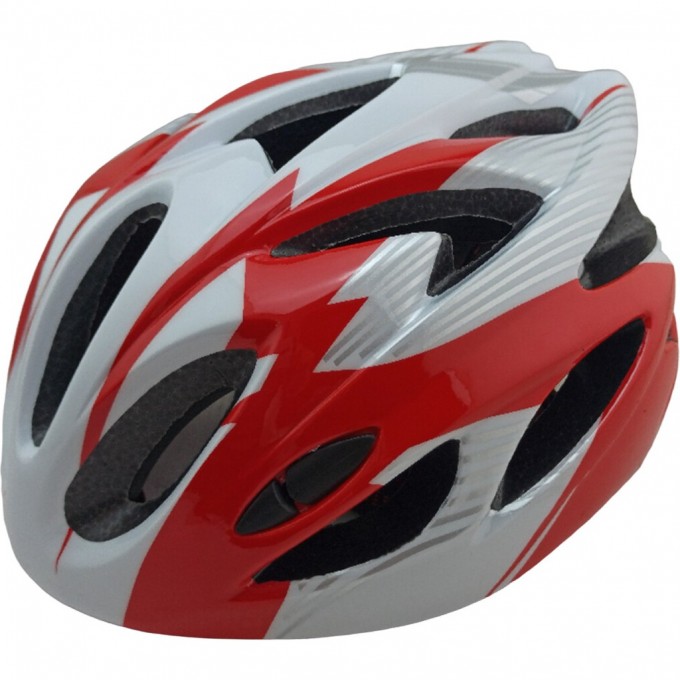 Шлем STELS FSD-HL057 (out-mold). Размер M (52-56 см) красно-белый 600322