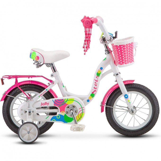 Велосипед STELS 12" Jolly V010 (LU094057) белый/розовый, 2023 1000104905781