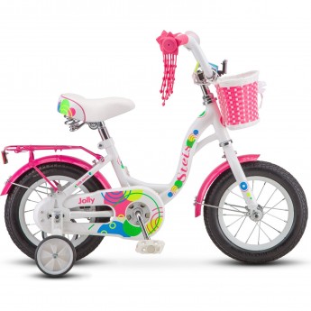 Велосипед STELS 12" Jolly V010 (LU094057) белый/розовый, 2023