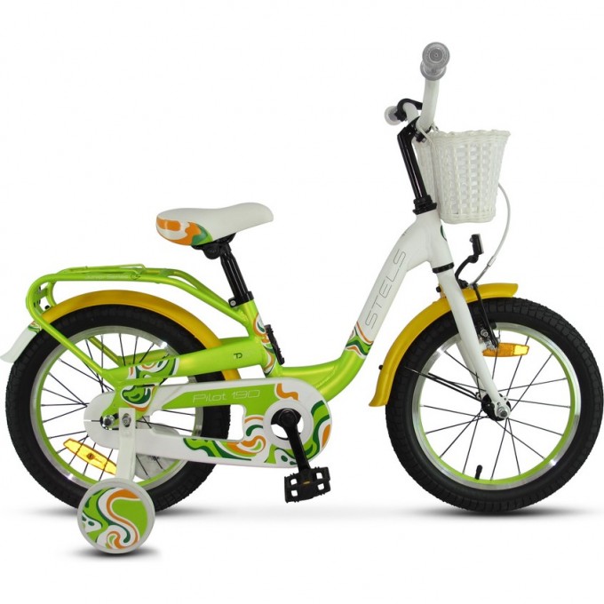 Велосипед STELS 16" Pilot 190 (LU089094) зеленый/желтый/белый KUBC0046962018KU0001834