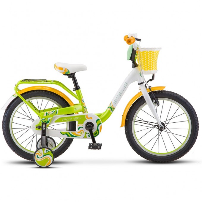 Велосипед STELS 18" Pilot 190 (LU089617) зеленый/желтый/белый KUBC0047432018KU0001394