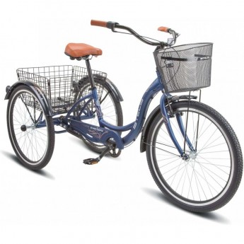 Велосипед STELS Energy III 26" K010 синий/золотой (с корзиной) (LU098804), рама 16"