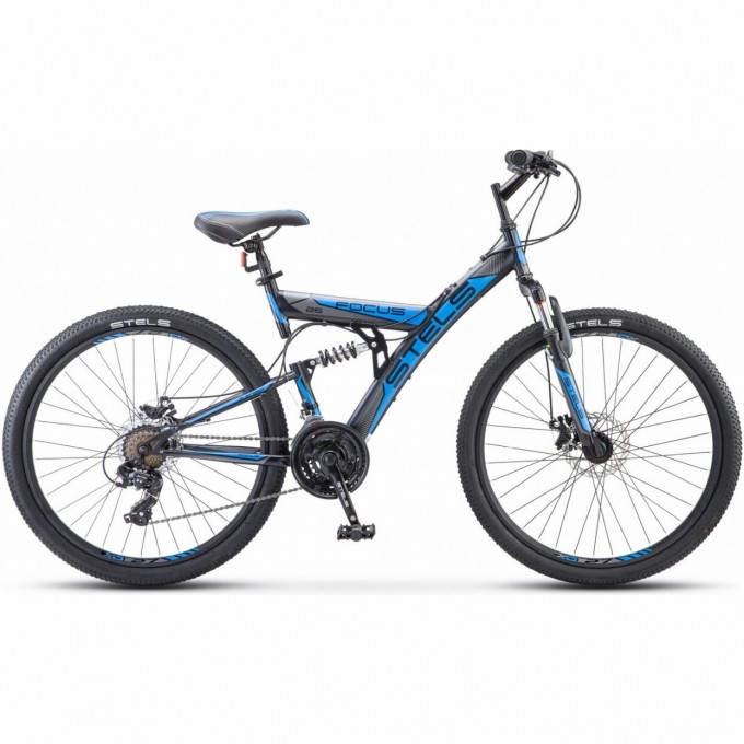 Велосипед STELS Focus 24" MD 18 sp V010 синий/чёрный (LU098194), рама 16" KUBC0067722021KU0002600
