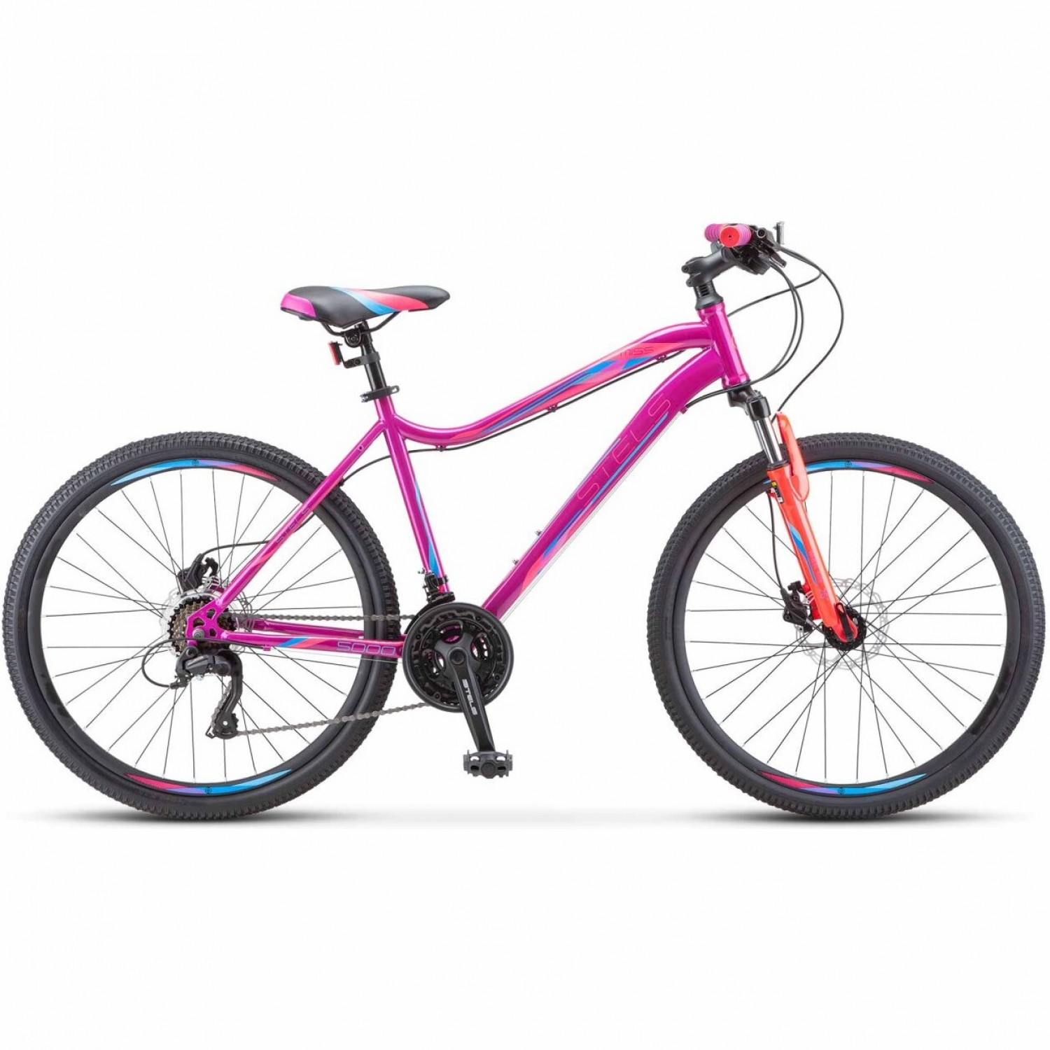 Велосипед STELS Miss-5000 D V020 вишнёвый/розовый (LU096326), рама 18 ...