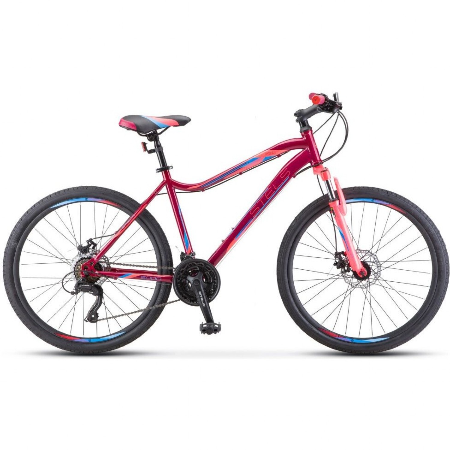 Велосипед STELS Miss-5000 MD V020 вишнёвый/розовый (LU096322), рама 18 ...