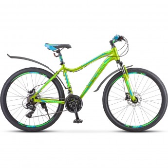 Велосипед STELS Miss-6000 D V010 жёлтый/зелёный (LU093825), рама 17"