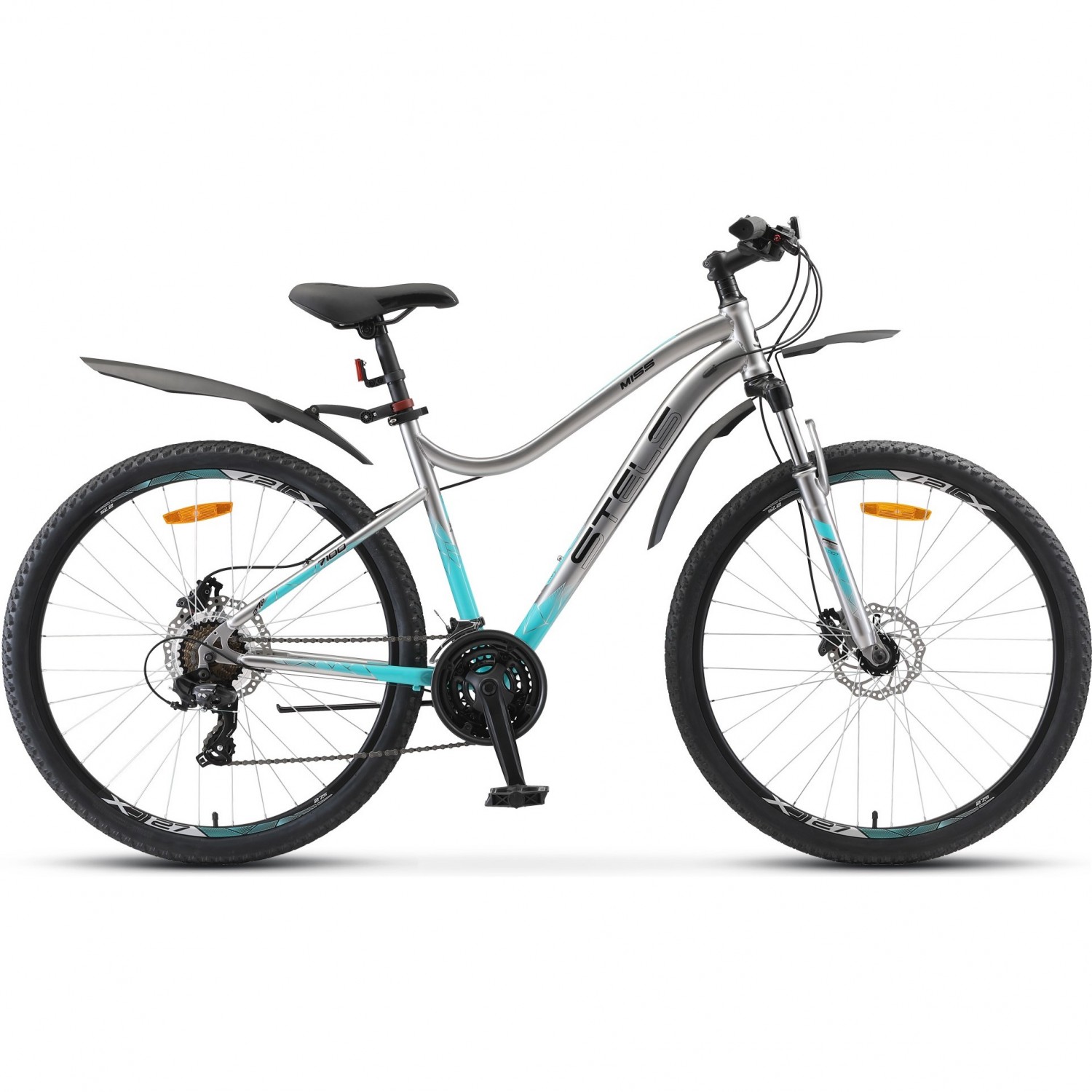 Велосипед STELS Miss-7100 D V010 хром 27,5" (LU094060), рама 16", 2023 ...