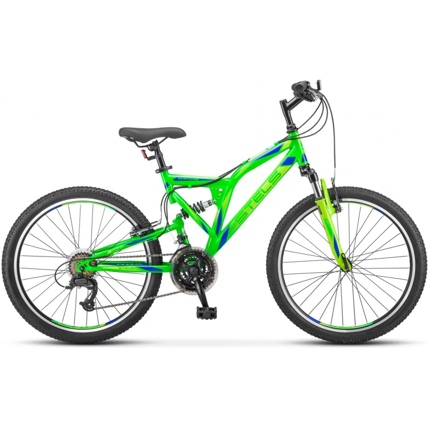 Велосипед STELS Mustang 24" V V020 зеленый/черный (LU085328), рама 16 ...
