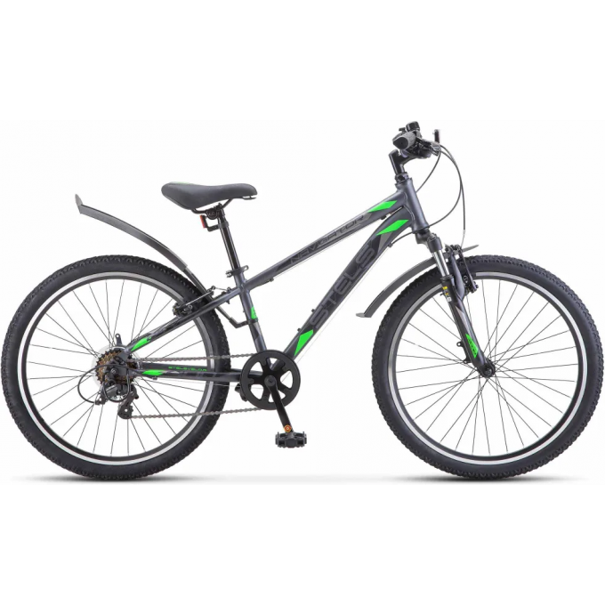 Велосипед STELS Navigator 24" 400 V F020 серый/зеленый (JU134250), рама 12", 2023 JU000439262023JU0003150