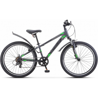 Велосипед STELS Navigator 24" 400 V F020 серый/зеленый (JU134250), рама 12", 2023