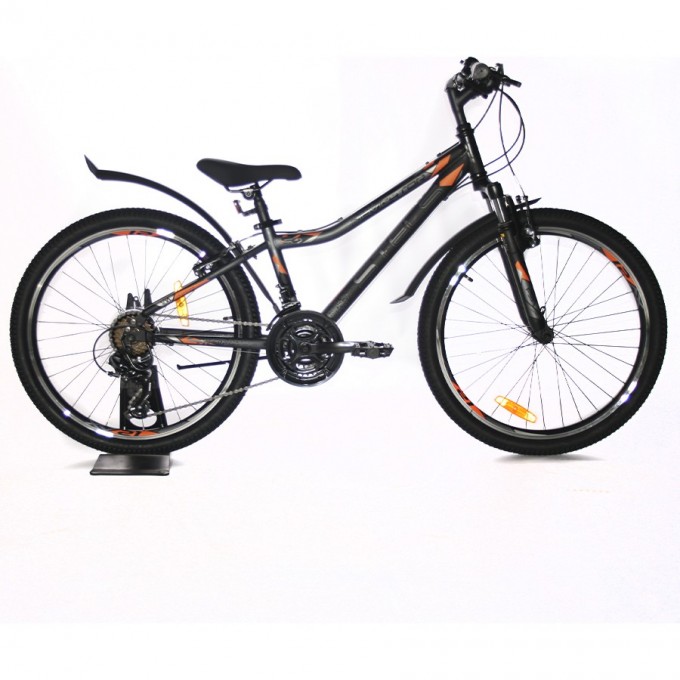 Велосипед STELS Navigator 24" 410 V 21 sp V010 антрацитовый/чёрный (LU091557), рама 12", 2023 JU000424432023JU0001830