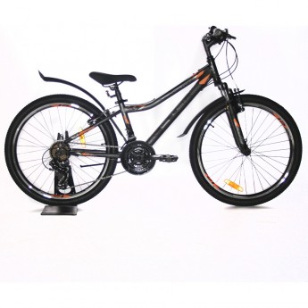 Велосипед STELS Navigator 24" 410 V 21 sp V010 антрацитовый/чёрный (LU091557), рама 12", 2023