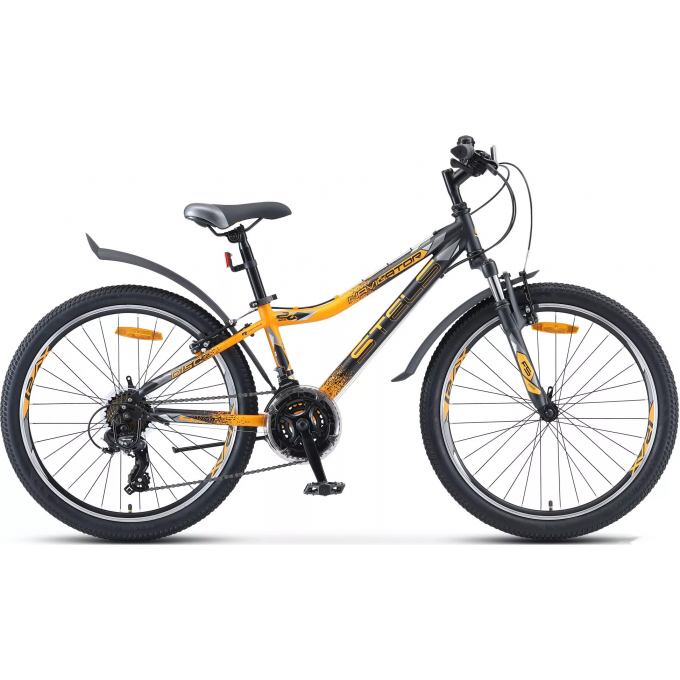 Велосипед STELS Navigator 24" 410 V 21 sp V010 чёрный/желтый (LU091557), рама 12" KUBC0067872021KU0002396