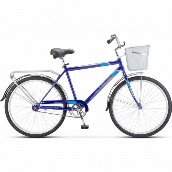 Велосипед STELS Navigator 26" 200 C Z010 синий (с корзиной) (LU101679), рама 19", 2023