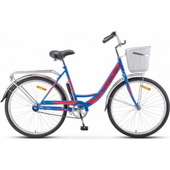 Велосипед STELS Navigator 26" 245 Z010 синий (с корзиной) (LU093460) рама 19", 2023