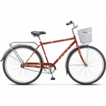 Велосипед STELS Navigator 28" 300 Gent Z010/Z011 (с корзиной) (LU085341) светло-коричневый, 2023