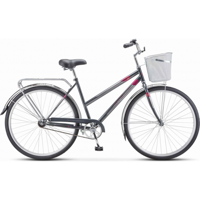 Велосипед STELS Navigator 28" 300 Lady Z010 (с корзиной) (LU085342) серый, 2023 JU000400202022JU0011477