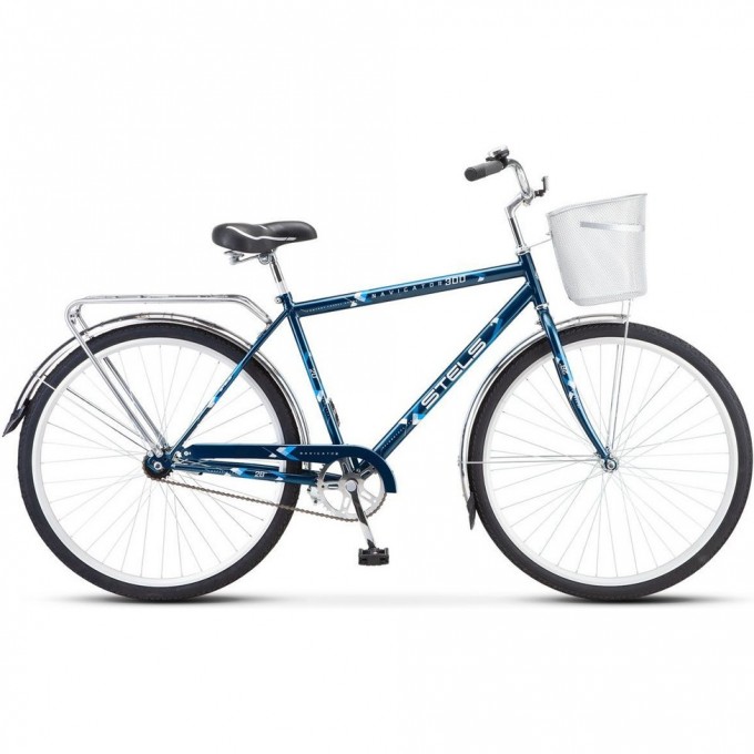 Велосипед STELS Navigator 28" 300 С Z010 (с корзиной) (LU101059) темно-синий, 2023 JU000408922022JU0005322