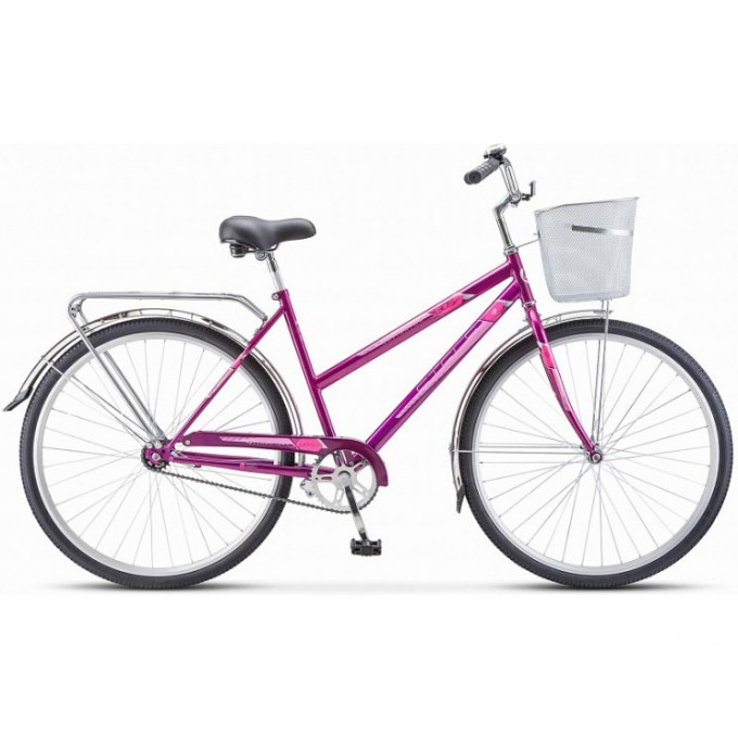 Велосипед STELS Navigator 28" 305 C Z010 (с корзиной) (LU101060) пурпурный, 2023 JU000409152022JU0003346