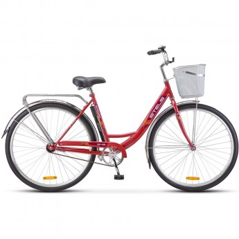 Велосипед STELS Navigator 28" 345 Z010/Z011 (с корзиной) (LU085343) красный, 2023