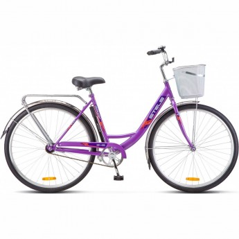 Велосипед STELS Navigator 28" 345 Z010/Z011 (с корзиной) (LU085343) пурпурный, 2023