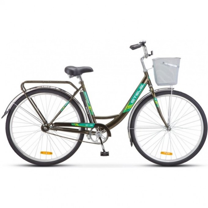 Велосипед STELS Navigator 28" 345 Z010/Z011 (с корзиной) (LU085343) темно-зеленый JU000401512022JU0010687