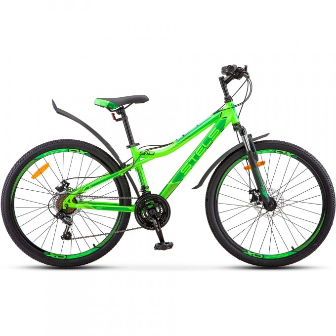 Велосипед STELS Navigator 510 MD V010 неоновый-зелёный (LU088700), рама 14", 2023 JU000410152022JU0014542