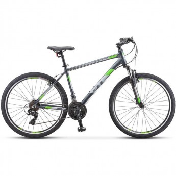 Велосипед STELS Navigator 590 D K010 серый/салатовый (LU094326), рама 16" 2023