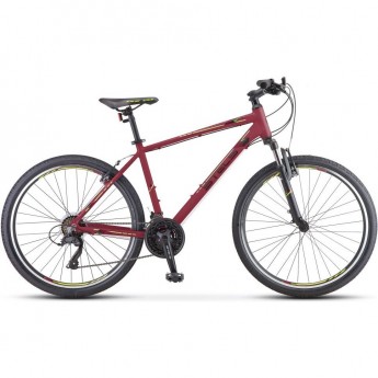 Велосипед STELS Navigator 590 V K010 Бордовый/Салатовый (LU094324), рама 16"