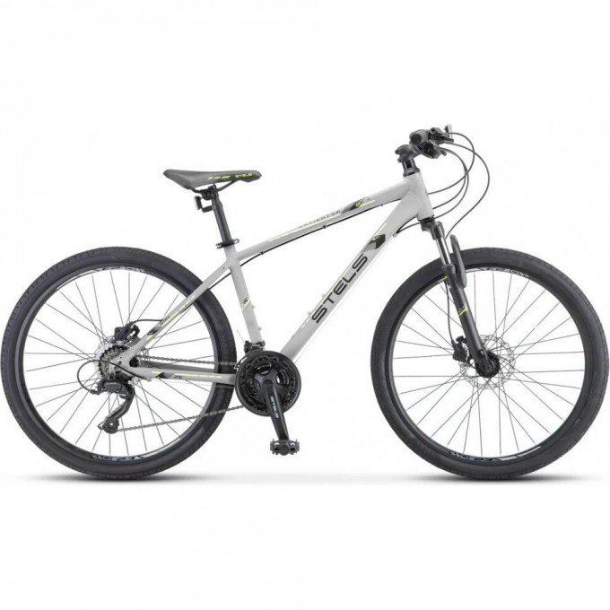 Велосипед STELS Navigator 590 V K010 Серый/Салатовый (LU094324), рама 16", 2023 KUBC0066162021KU0003444