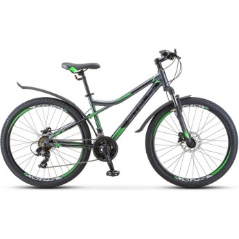 Велосипед STELS Navigator 610 D V020 Серый/Зеленый 26" (LU098464), рама 14"
