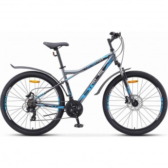 Велосипед STELS Navigator-710 D 27.5" V010 серый/чёрный/серебристый (LU093865), рама 16"