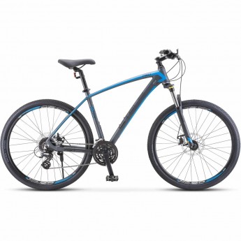 Велосипед STELS Navigator 750 MD V010 антрацитовый/синий 27.5" (LU094358), рама 16"