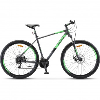 Велосипед STELS Navigator 920 MD V010 антрацитовый/зелёный 29" (LU094357), рама 16,5"